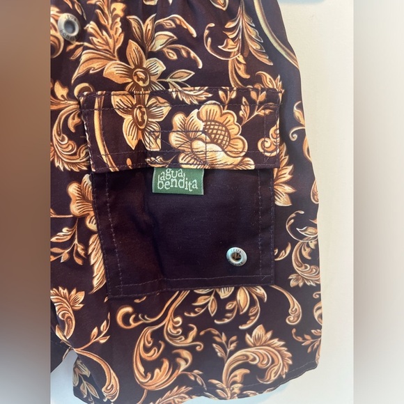 AGUA BENDITA BOYS SWIM SHORTS NICK EVERGREEN NWT - Picture 9 of 16